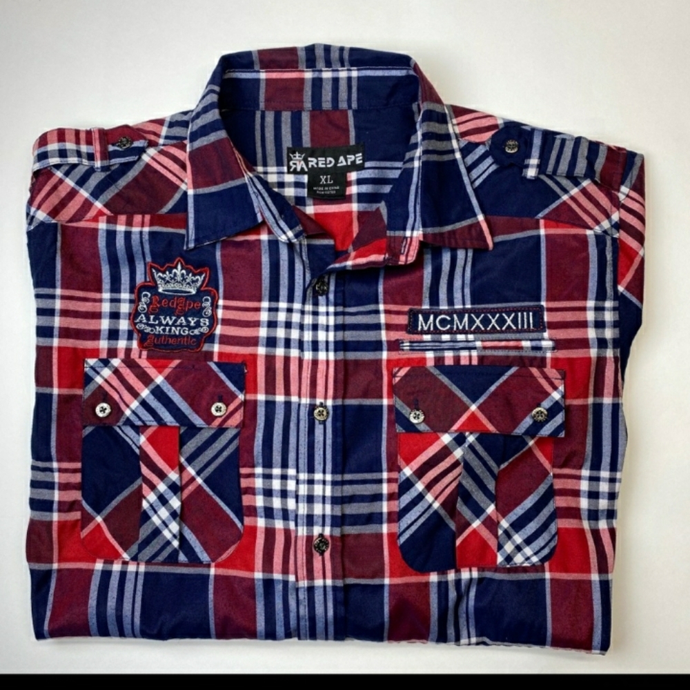 RED APE XL CASUAL BUTTON DOWN